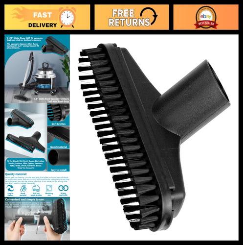 Wide black vacuum - 5.5",